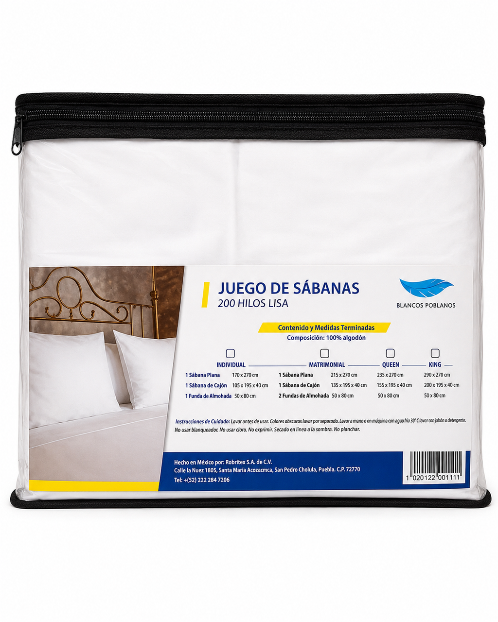 SABANAS 200H 100% ALGODÓN