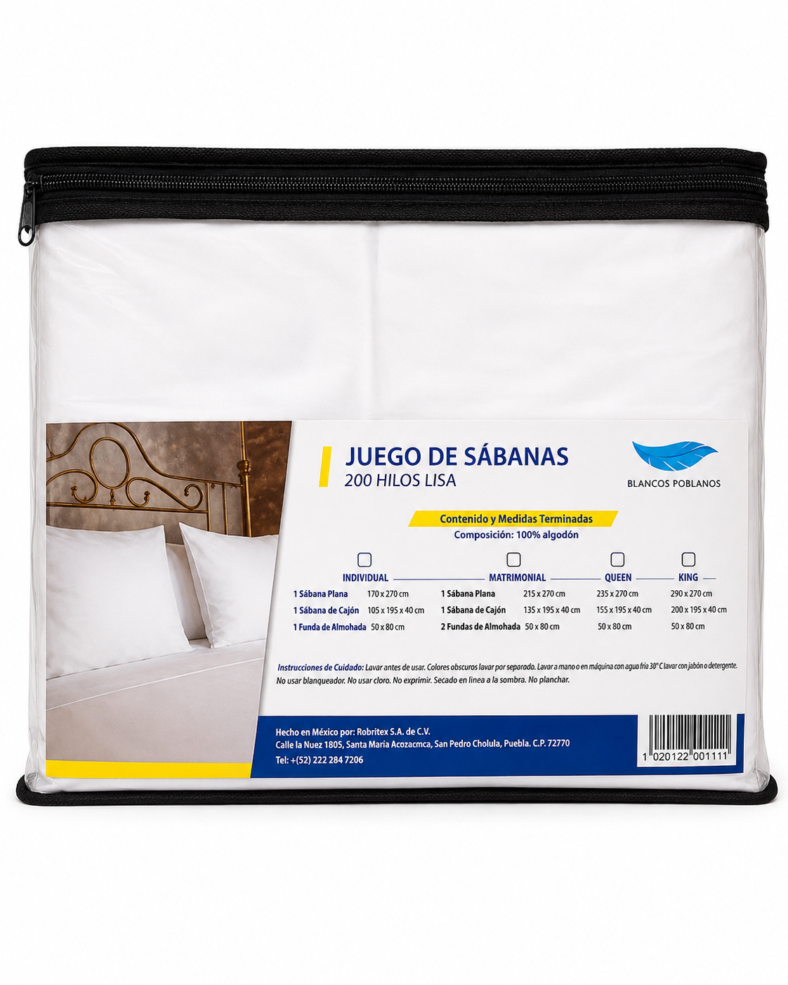 SABANAS 200H 100% ALGODÓN